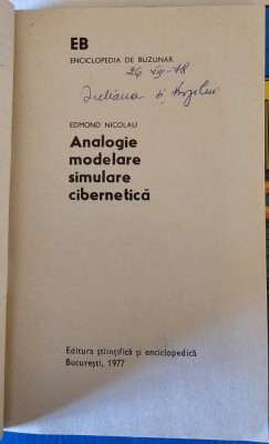 Analogie, modelare, simulare, cibernetica foto