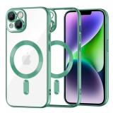 Husa MagSafe pentru Apple iPhone 14 Plus, Techsuit, Luxury Crystal, Verde Deschis