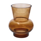Cumpara ieftin Vaza flori sticla maro Andy 15 x 18 cm