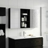 vidaXL Set dulap baie cu raft 3 pcs 90 x 10,5 x 50 cm Lemn compozit 3403665