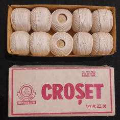 Epoca de Aur 1980 Firul Rosu Talmaciu Sibiu CROŞET set complet 10 piese la cutie