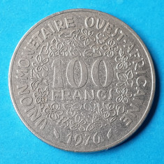 Moneda Statele Africii de Vest 100 Franci 1976 - piesa circulata in stare buna