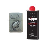 Bricheta Tip Zippo, 3D Relief, Metalica, Peste si Lichid Zippo 125 ml P4