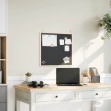 VidaXL Tablă cu cadru din lemn masiv de pin negru 60x55 cm