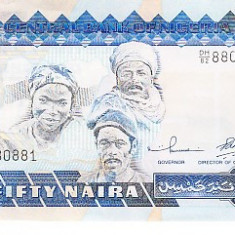 M1 - Bancnota foarte veche - Nigeria - 50 naira - 2001