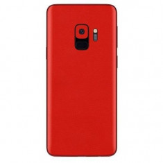 Set Folii Skin Acoperire 360 Compatibile cu Samsung Galaxy S9 (Set 2) - ApcGsm Wraps Cardinal Red