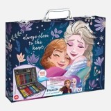 Trusa de Colorat Deluxe Frozen cu 100 Accesorii Multicolor, CMCLASS