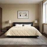 vidaXL Duvet de iarnă Crem 220 x 240 cm Microfibră și fleece Teddy 42026370