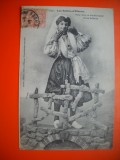 HOPCT 507 K PUPICI DIN..LES SABLES D OLONNE -FEMEIE 1912 -FRANTA -TCV-COSTUM SI COAFURA / COSTUME TRADITIONALE -EUROPA -