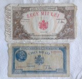 Bancnote romanesti 5000 lei 1944 / 10.000 lei 1946