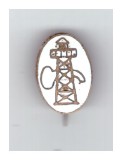 Insigna studenteasca interbelica Facultatea de petrol si gaze, 1.8 cm, cu ac, stare foarte buna