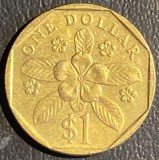 MONEDA SINGAPORE 1 DOLLAR 1995, ALUMINIU-BRONZ, Asia