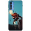 Husa compatibila cu Motorola G20 model Curious dog, Silicon, TPU, Viceversa, Transparent, Carcasa