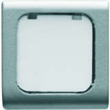 Placa pentru buton - 22X22mm - WITH LABEL - TITANIUM - CHORUS