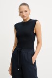 BOSS vestă culoarea bleumarin, 50545473