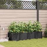VidaXL Ghivece de Grădină 1 buc Negru 160 x 40 x 37.5 cm Plastic