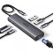 Hub USB-C UGREEN CM512 (45000), 2 x USB-A 3.2 - 2 x USB-C - 1 X HDMI - 1 x RJ45, Gri
