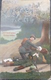 Carte postala, Doi camarazi de arme, Germania, 1915