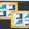 ROMANIA 2008 LP 1802 c EUROPA SCRISOAREA SET BLOCURI DE 4 TIMBRE I+II MNH
