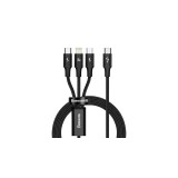 Baseus Rapid Series 3-in-1 USB-C cablu M L T 20W 1,5 m negru
