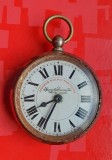 H522-Ceas buzunar antic raritate Caile Ferate-Superior Railway Timekeeper &ndash; M.J.L. Specially examinated Elvetia- Swiss made functional fara REVIZIE.