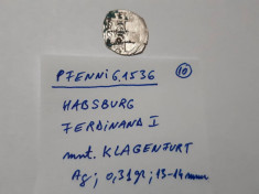 1 pfennig 1536, Habsburg, Ferdinand I. foto