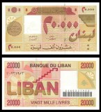 LIBAN █ bancnota █ 20000 Livres █ 2001 █ P-81 █ UNC █ necirculata