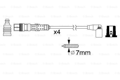 BOSCH 0 986 356 345 Set cablaj aprinder foto