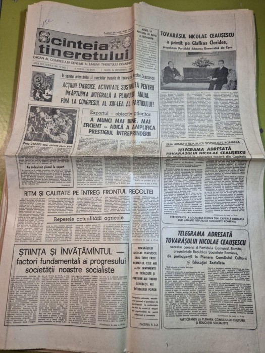 ziarul scanteia tineretului 24 octombrie 1989 - universitatea din timisoara