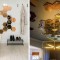 Set 10 Oglinzi din PVC Design Hexagon Modern Aurii M Size - Autoadezive!