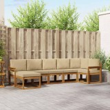 Cumpara ieftin Set de canapele de exterior 7 buc. 7-Locuri Natural si Bej