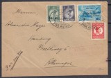 ROMANIA 1932 REGELE CAROL II+MARINA /PLIC CIRCULAT PRIN AVION BUCURESTI-GERMANIA, Stampilat