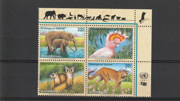 Fauna ,elefant,tigru,,,ONU posta SUA.
