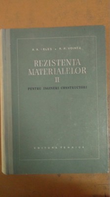 Beleș Voinea Rezistența Materialelor pentru ingineri constructori Vol 2 1958 054 foto