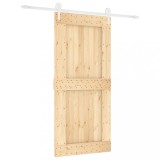 Cumpara ieftin Usa glisanta cu set de feronerie 95x210 cm, lemn masiv de pin