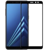 Folie Protectie Sticla Securizata compatibila cu Samsung Galaxy A8 Plus 2018-NEGRU
