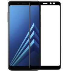 Folie Protectie Sticla Securizata compatibila cu Samsung Galaxy A8 Plus 2018-NEGRU