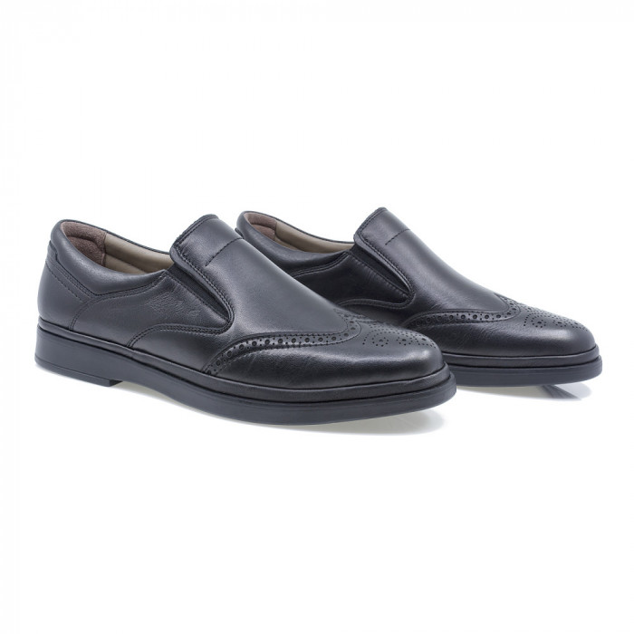 Pantofi Barbati, Dim-104-5, Eleganti, Piele Naturala, Negru