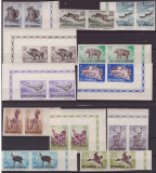 Ro-162-Romania 1956-Lp 404a-Vanatoarea12 timbre perechi nedantelate nestamilate