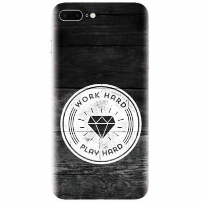 Husa silicon pentru Apple Iphone 7 Plus, Work Hard Play Hard foto