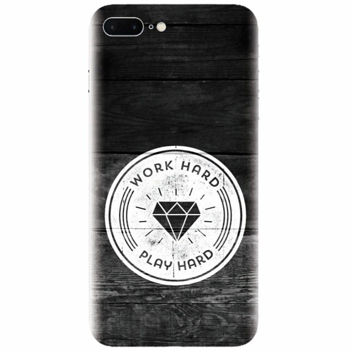 Husa silicon pentru Apple Iphone 7 Plus, Work Hard Play Hard