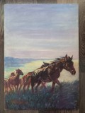 A. Bellomi &ndash; &bdquo;Cai urc&acirc;nd un deal&rdquo; &ndash; ulei pe placaj, 35 &times; 50 cm