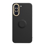 Husa soft liquid compatibila cu huawei nova 10 pro, interior cu piele alcantara, 360&Acirc;&deg; inel rotativ cu magnet auto, negru