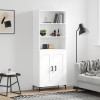 Gossi dulap inalt, alb, 69,5x34x180 cm, lemn compozit