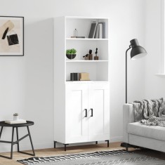 Gossi dulap inalt, alb, 69,5x34x180 cm, lemn compozit
