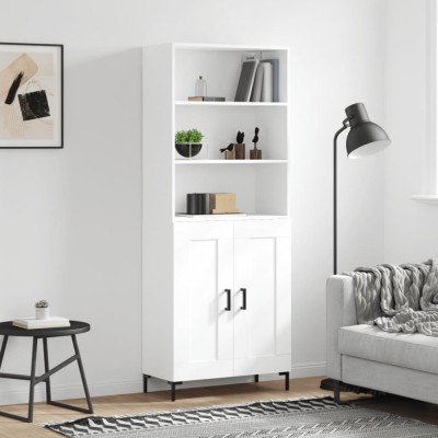 Gossi dulap inalt, alb, 69,5x34x180 cm, lemn compozit foto