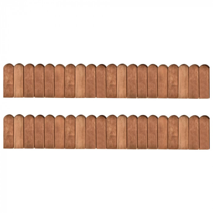 vidaXL Role de bordură, 2 buc., 120 cm, lemn de pin tratat