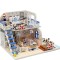 Puzzle 3D, Casa de papusi in miniatura DIY, Blue Coast, 19x15x13cm