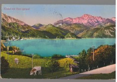 CPIB 23977 - CARTE POSTALA - KOCHEL CU HERZOGSTAND, GERMANIA, CIRCULATA, 1918, INTERBELICA, STAMPILA, TIMBRU