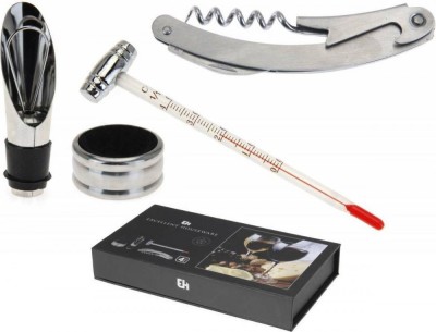 Set complet desfacator sticle de vin,4 piese,otel inoxidabil,un cadou exceptional foto